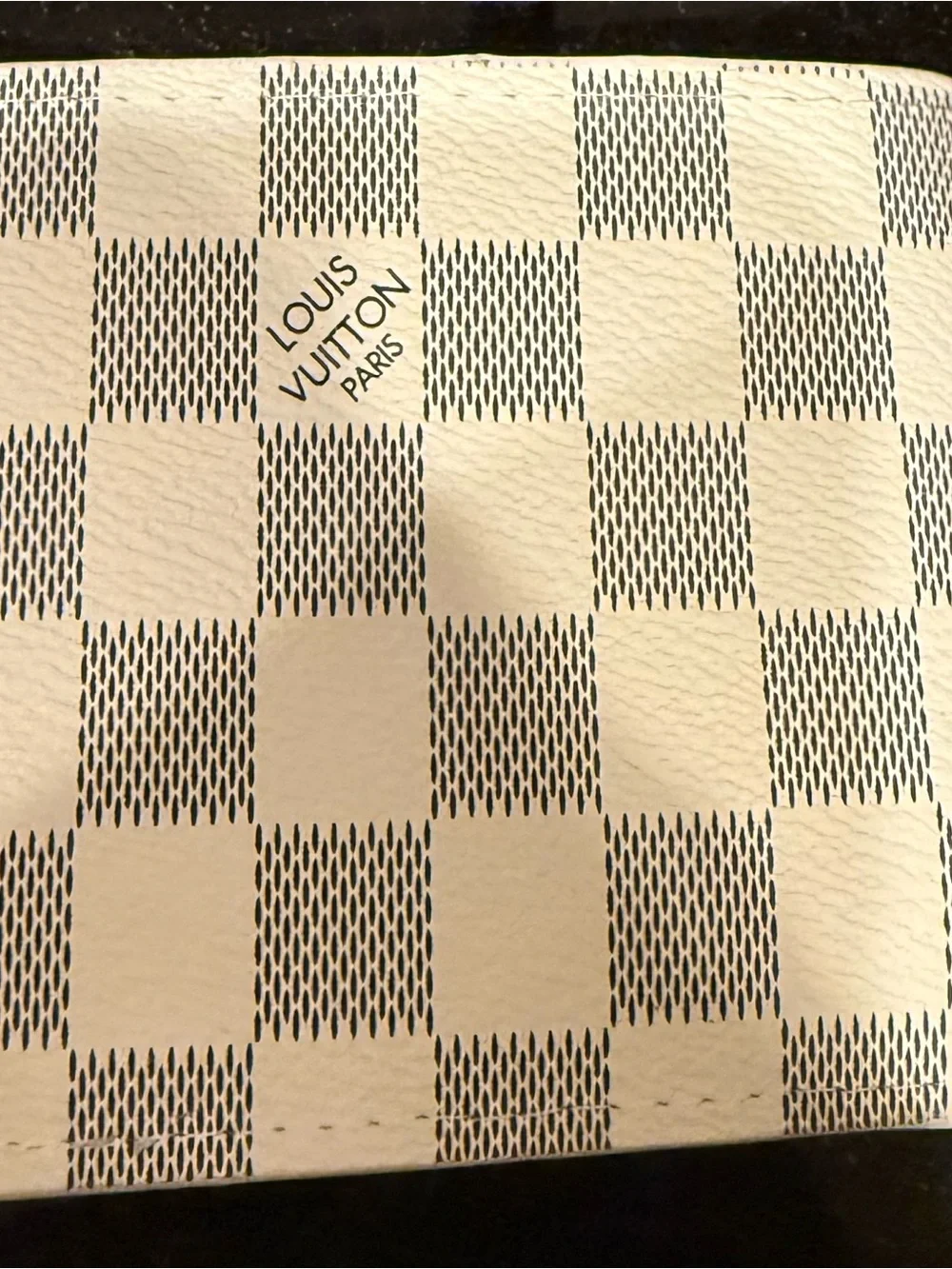 Louis Vuitton Tribute Customized Bifold Wallet | Cream/Black